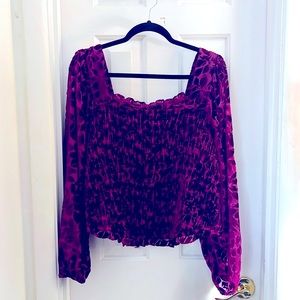 Deep velvet purply wine long sleeve top